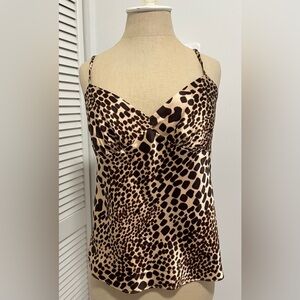 Laundry By Shelli Segal Leopard Print Satin Camisole